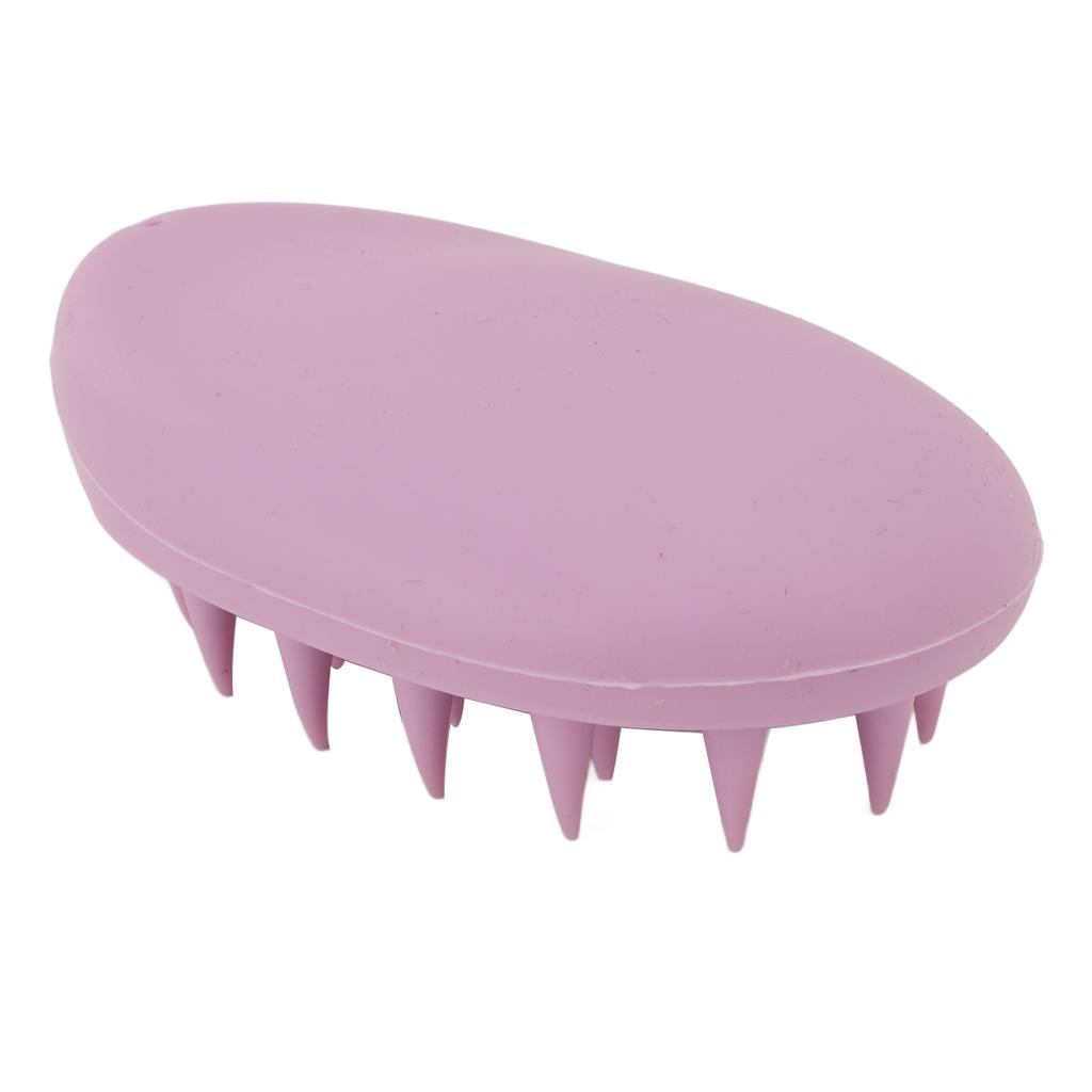 3pcs Oval Shape Hair Brush Silicone Elastic Wide Teeth Shampoo Brush for Hair Washing Cleaning