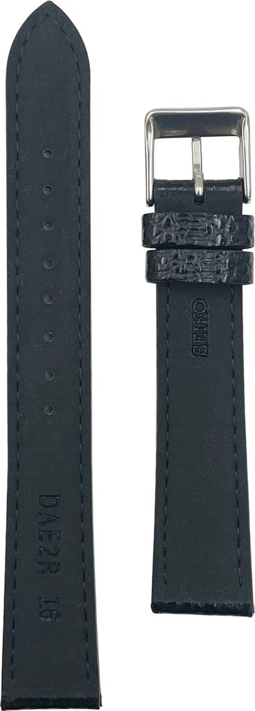 Watch Band 16mm DAE2R Cowhide Shrink Leather Black [Seiko Men's]