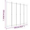 Vidaxl Parawan 5-Panelowy, Czarny, 250X220 Cm, Tkanina