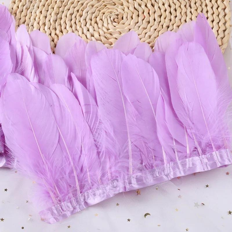 Goose Feather Trimming Wedding Party Decoration Tassel Clothes Tassel Feather Diy Color Feather Ribbon Worker