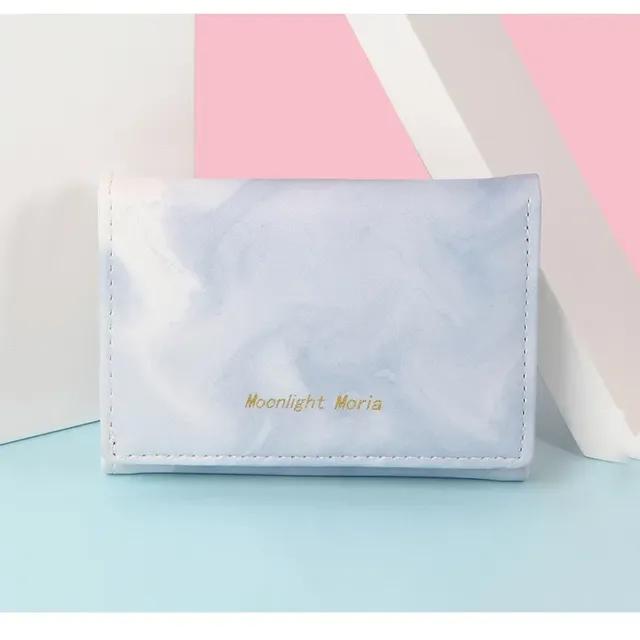Ladies Wallet 2023 Cute Creative Small Card Holder Marble Pattern Modern Fashion Short Coin Purse Casual Money Bag PU Leather