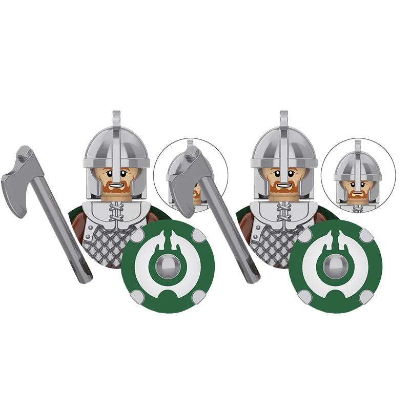 Średniowiecze Seria Władca Pierścieni Królewska Gwardia Rycerzy Lohan Starożytni Łucznicy Figurki Żołnierzy Klocki Zabawki dla Dzieci