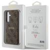 Guess Guhms24Sg4Gfrw S24 S921 Brązowy/Brown Hardcase 4G Collection Leather Metal Logo Magsafe