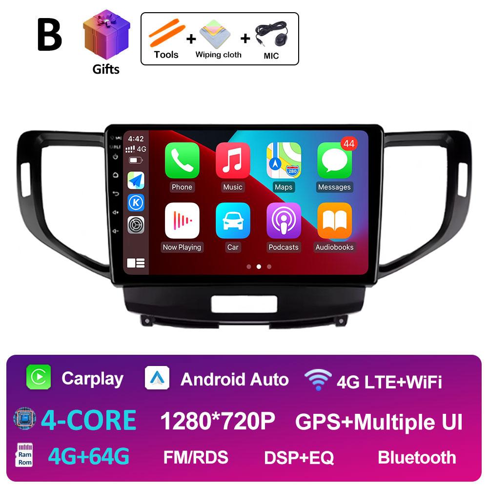 Android Auto Wireless Carplay For Honda Accord 8 2008 2009 2010 2011 2012 GPS Navi 2.5D Touch Screen Cooling Fan Auto Tools WIFI