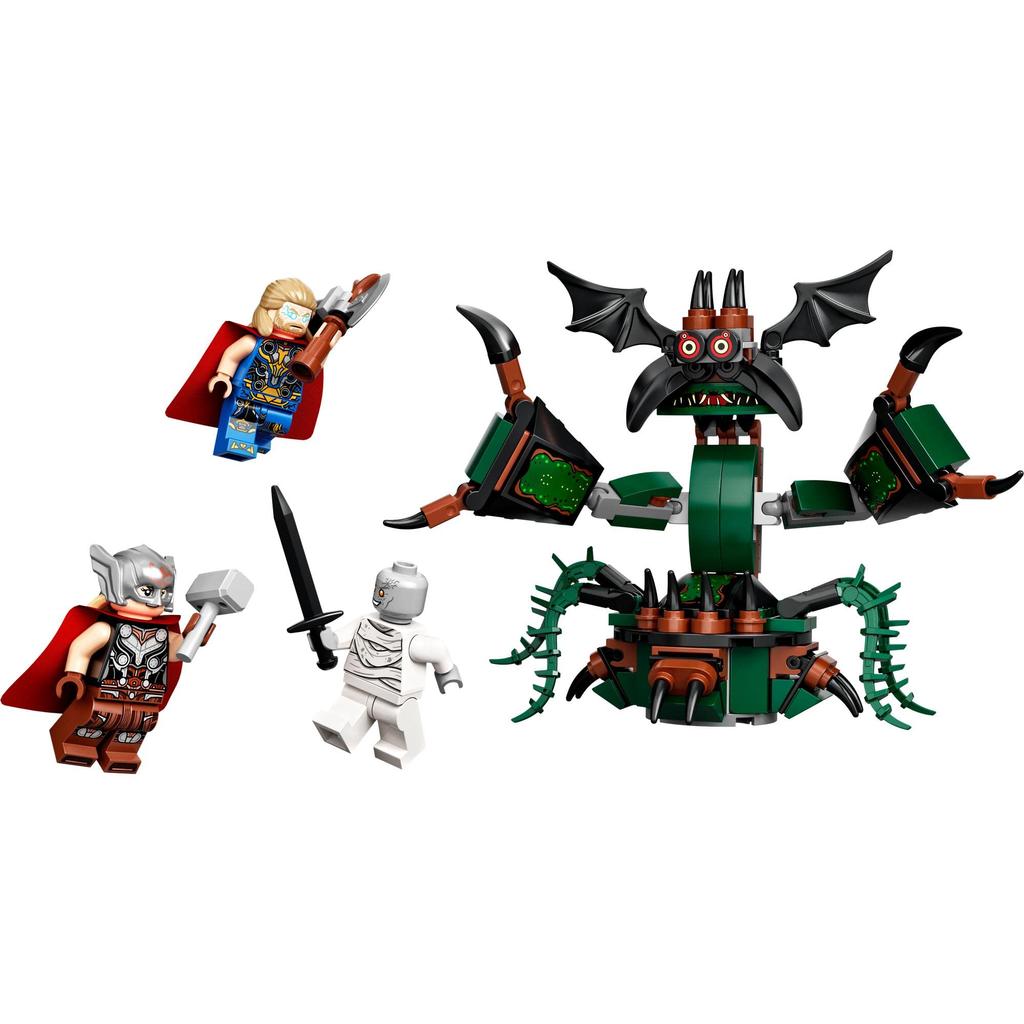 LEGO Super Heróis: Novo Ataque a Nova Asgard 76207 Blocos de Brinquedo Presente Super-Herói Quadrinho Americano Herói Sentai Meninos Idades 7 e Acima