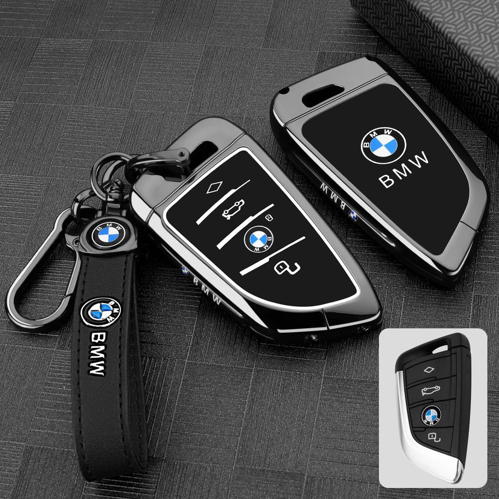 EUCQ6 Zinc Alloy Leather Car Remote Key Case for BMW F10 F11 F20 F25 F30 F31 F34 G20 G30 X3 X4 I3 M3 M4 1 3 5 Series Accessory