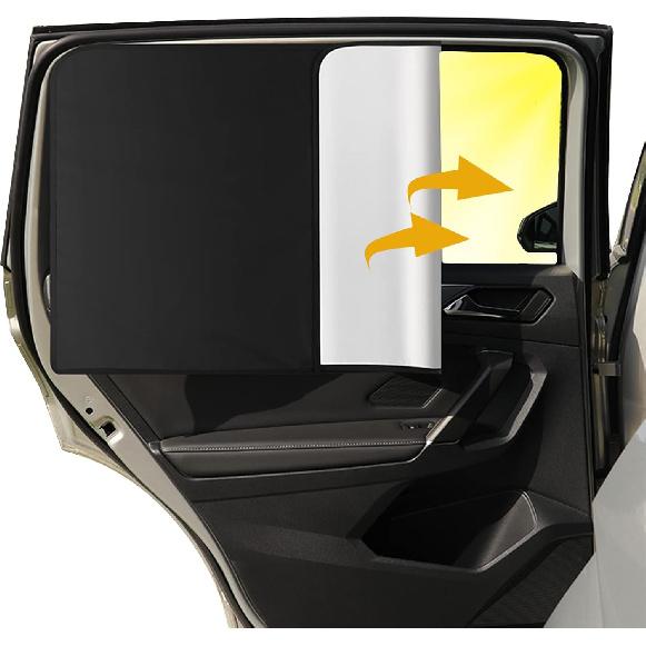 2PCS Car Side Window Sun Shades, Magnetic Sunshades for Car Windows, Front Seat Window Sunshades Privacy Curta, Front Side Window Sun Shade Blocks Back Seat