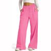 Pantaloni de trening drepți de yoga pentru femei, largi, pantaloni de trening largi pentru exterior, sală de sport, alergare, casual