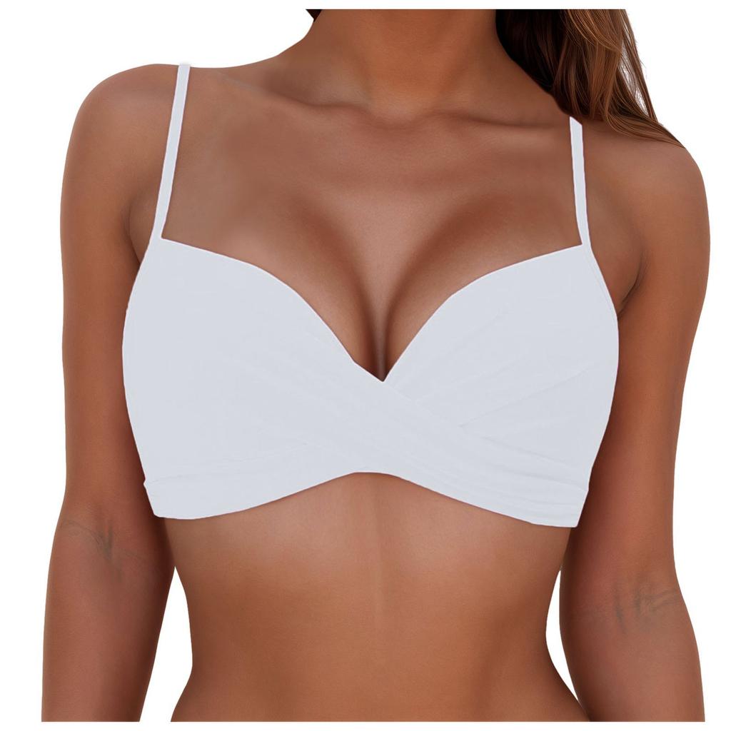 Explosive Ladies Multicolor Split Gather Skinny Seaside Sling Bikini Bikini