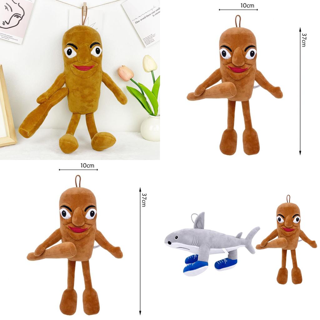 Shark Plush Toy With Pp Cotton Filling Short Plush Animal Stuffed Doll For Kids