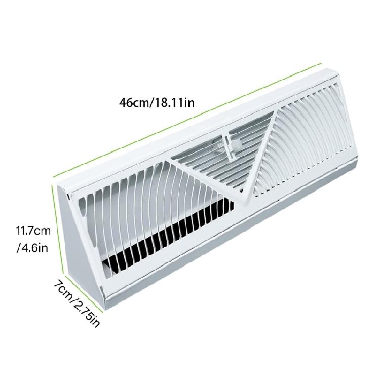 Round Steel Ventilation Grille 18 Inch Air Control Levers Detachable Panel Noise Reductions for Efficient Home Airflows