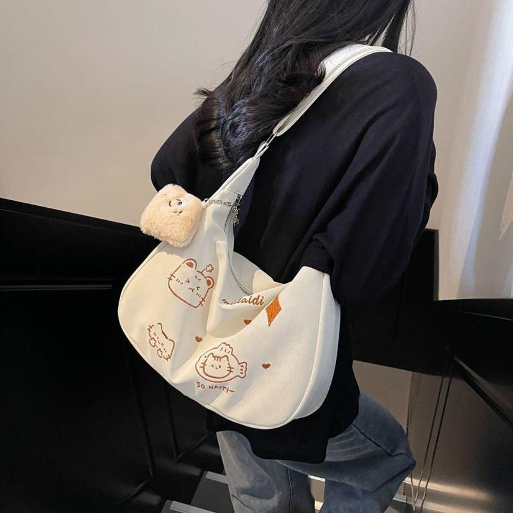 New Trendy Crossbody Messenger Bag Large Capacity Cartoon Commuting Bag  Versatile