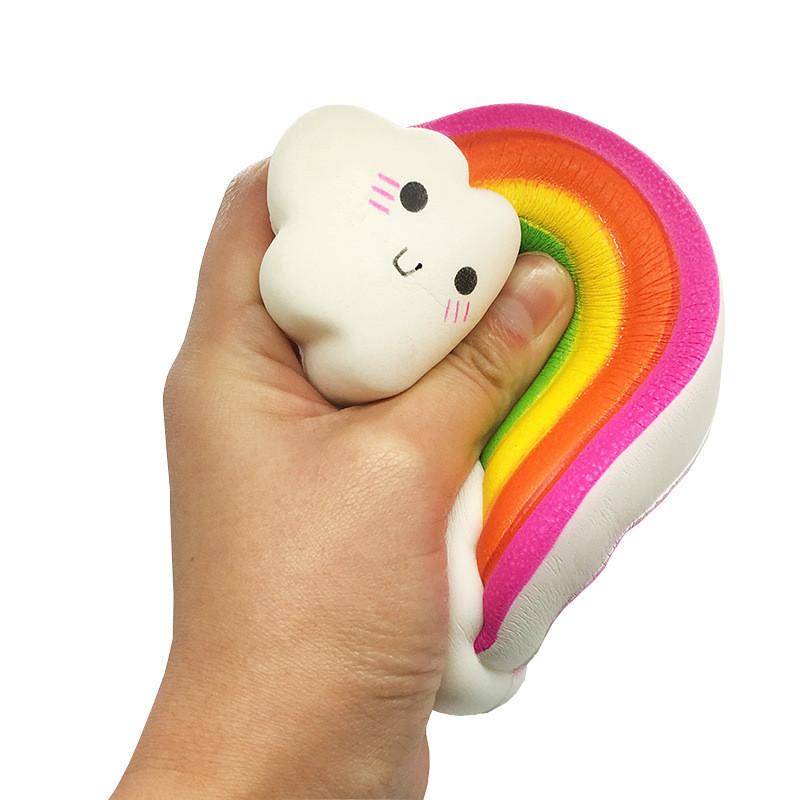 Cartoon Rainbow Stress Relief Toy With Soft Pu Foam Material For Kids And Adults