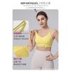 Color Block Criss Cross Back Women Push Up Sports Bra For Yoga Running Fitness