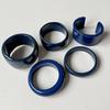 DIEZI 5 Style Vintage Hip Hop Blue Resin Acrylic Bangles Ethnic Geometric Wide Bangles Bracelets For Women Men New Jewelry