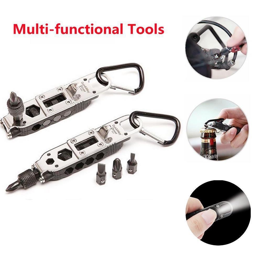 1PC Multifunctional Mini Screwdriver Outdoor EDC Keychain Shape Screwdrivers Portable Steel Repair Tool WBL