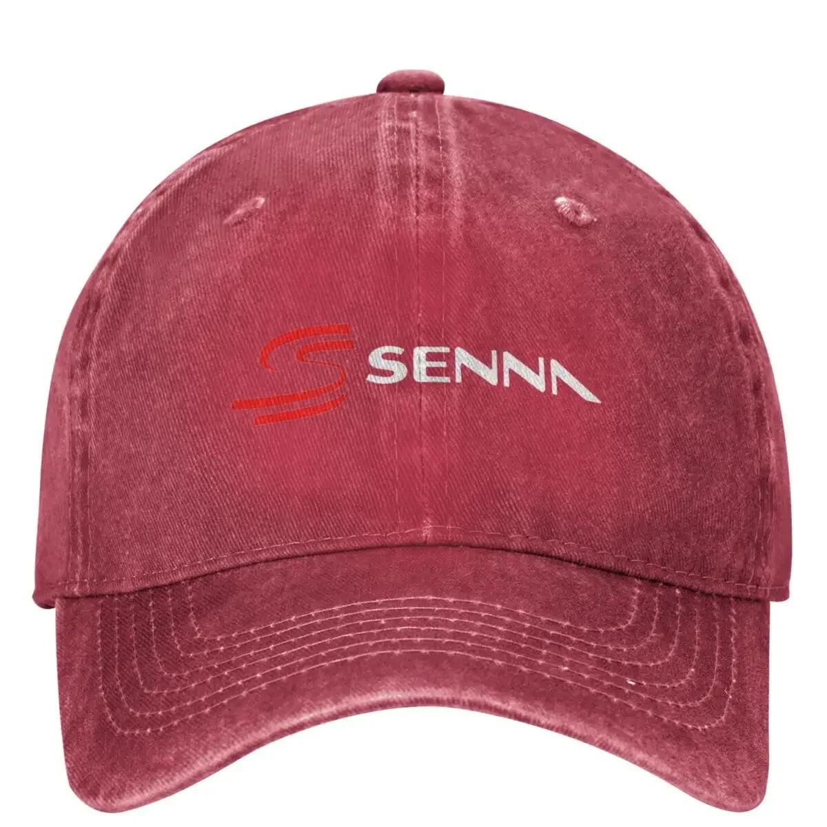 Ayrton Senna Logo Denim Baseball Cap Hiking Fishing Hip Hop Hats Summer Unisex Men Trendy Sunshade Snapback Cap One Size