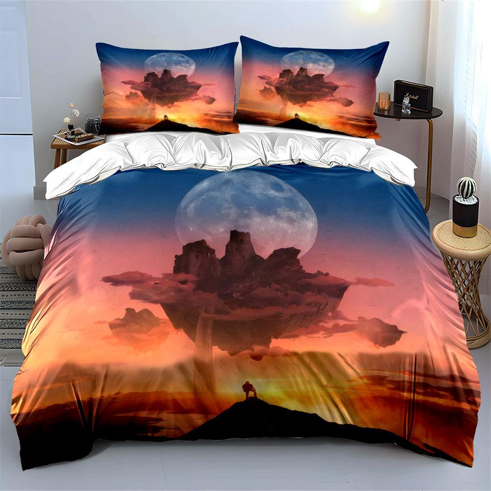 Fantasy Landscape Art Set Soft Comfortable Duvet Cover Bedding Set Included 1*Duvet Cover & 2*Pillowcases, Gift
