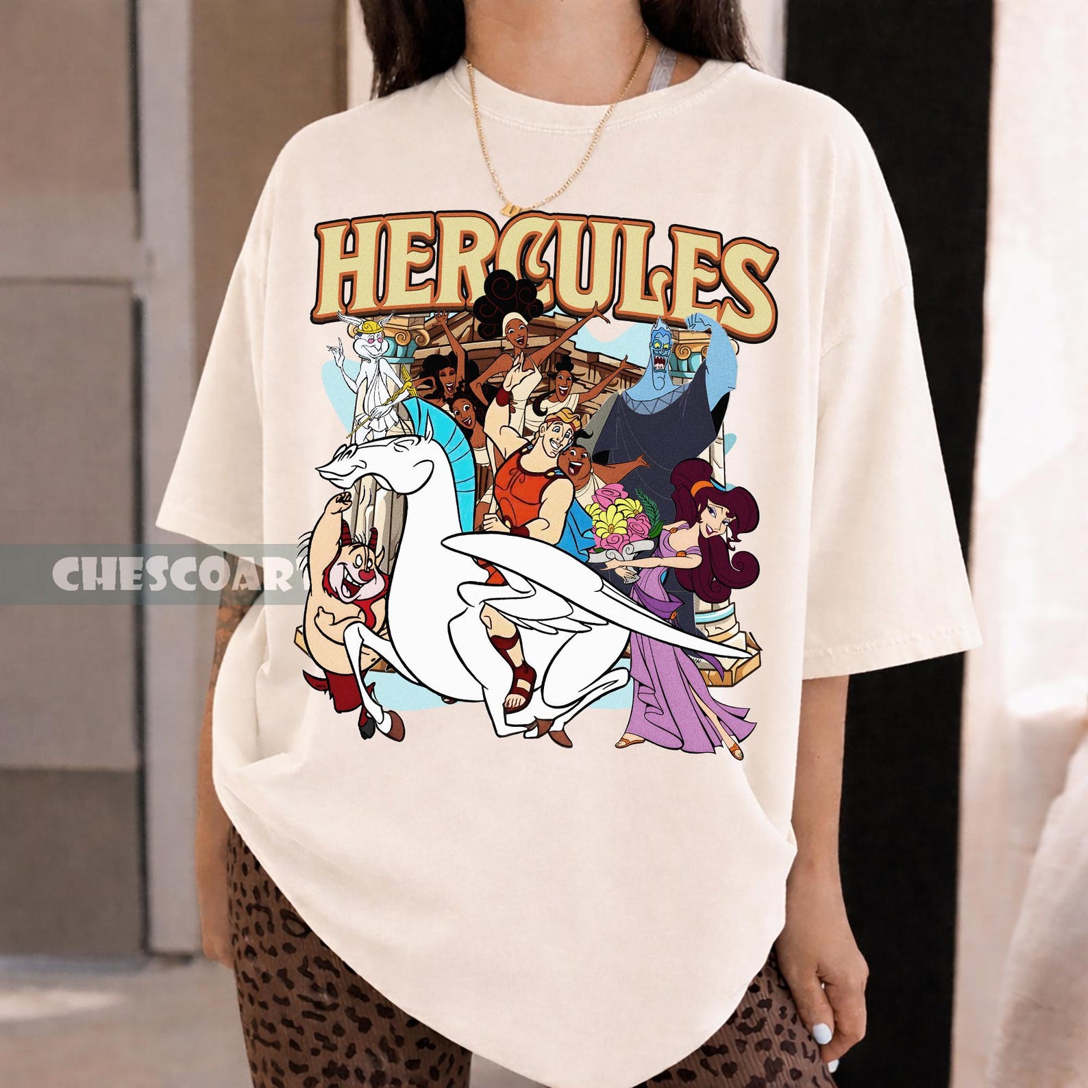 Hercules Disney Vintage Shirt, Retro Cartoon Graphic Tee, Greek Mythology Disney Fan Shirt S