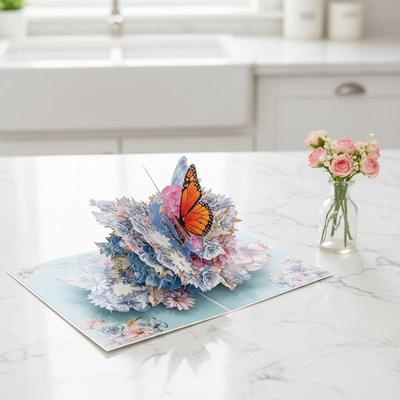 1pc 3D Butterfly Greeting Card For Christmas Mother's Day & Valentine's Day Anniversaries Versatile