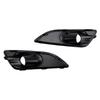 Artudatech 2PCS Matte Black Front Fog Light Lamp Cover Grille Fit for Ford Fiesta 2013-2017 C1BB15A298AA, C1BB15A299AA