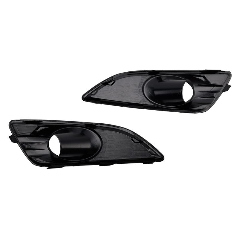 Artudatech 2PCS Matte Black Front Fog Light Lamp Cover Grille Fit for Ford Fiesta 2013-2017 C1BB15A298AA, C1BB15A299AA