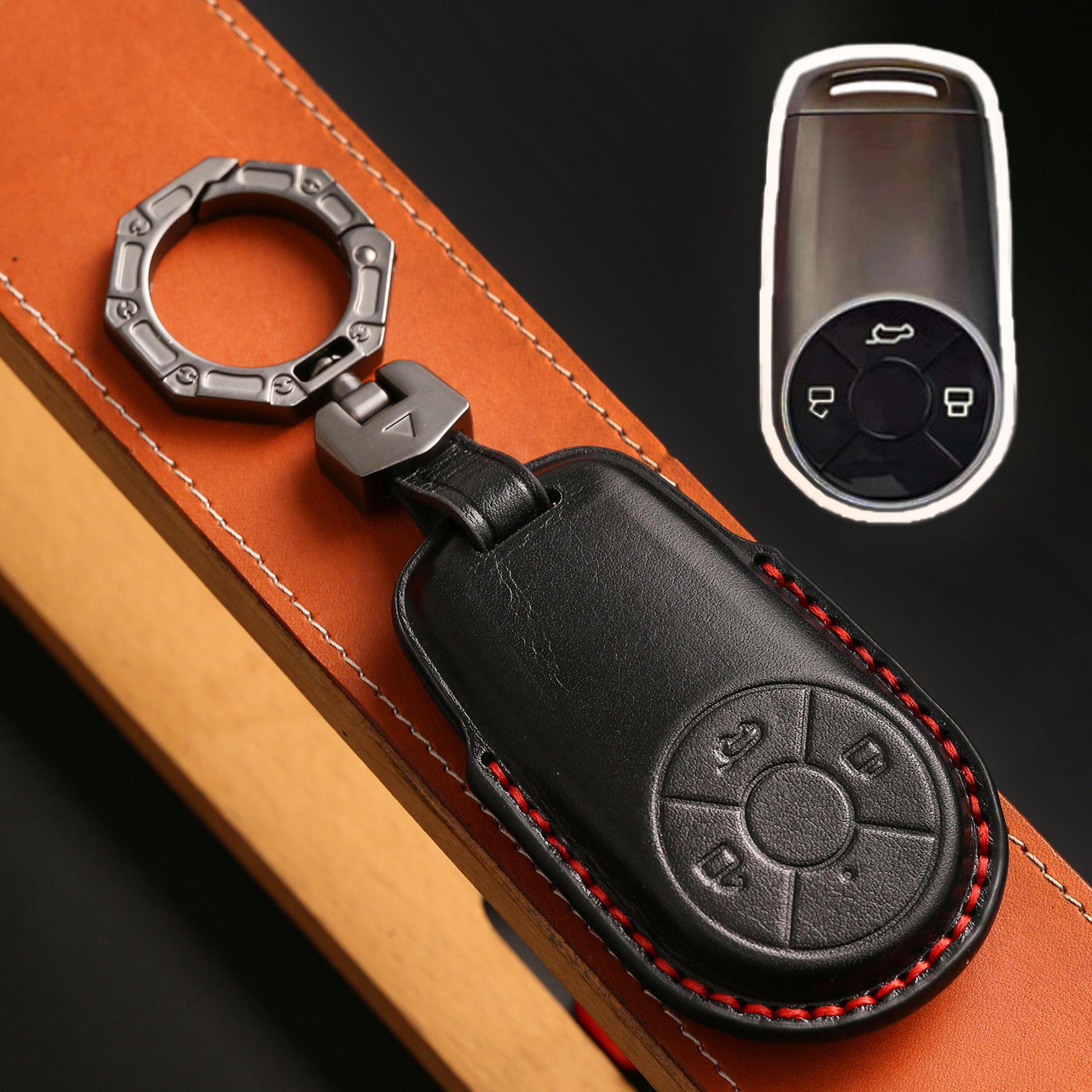 

Чехол для автомобильного ключа Good Cat GT 2022 года для Euler, Ballet Cat и Lightning Cat - мужская сумка с пряжкой-ракушкой чёрный