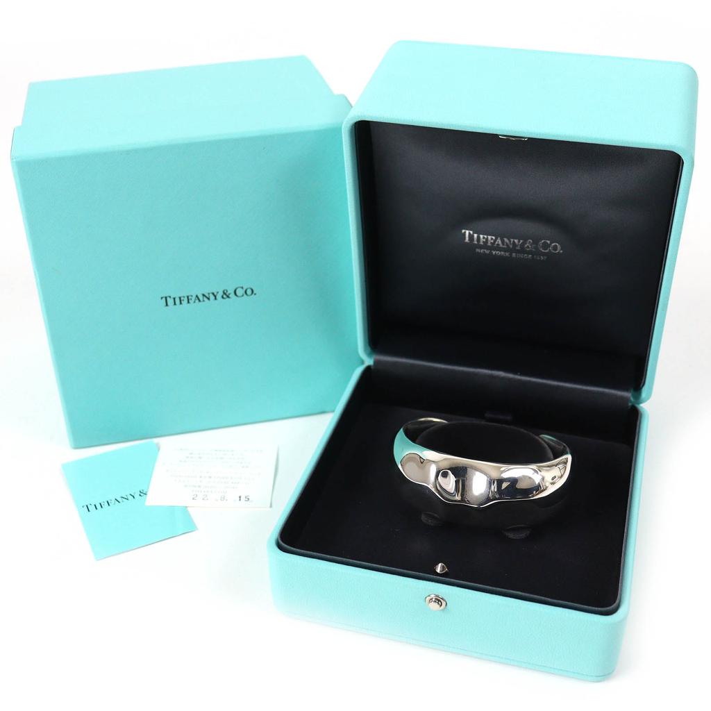 Excellent TIFFANY&Co. Bangle Facet Cuff Small Silver AG925 Women Used