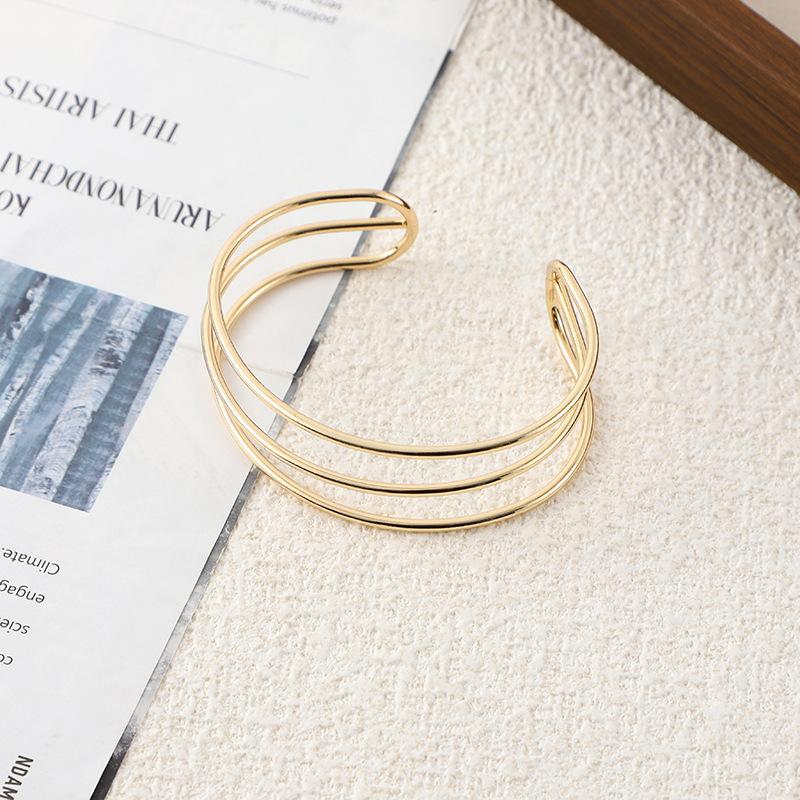 Кольцо-браслет с открытым воротником Wind Продвинутое чувство Простая линия Браслет-ожерелье Украшения для холодного ветра