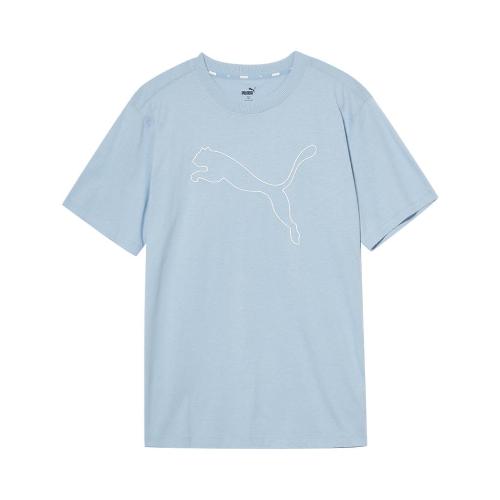 Puma Casual Breathable Short Sleeve Drop Shoulder T-Shirt Women Tops Light-Blue 673412-79