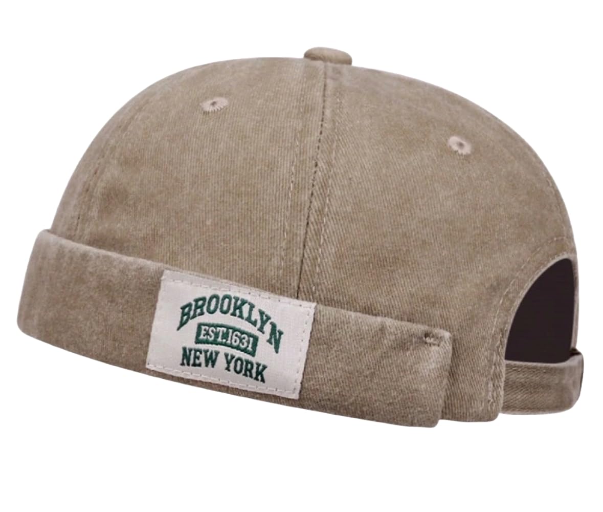 

[sproutsy] Fisherman s Cap Vintage Docker Hat Roll-Up Hat (JP, Numeral Size, 58.0 cm, Beige)