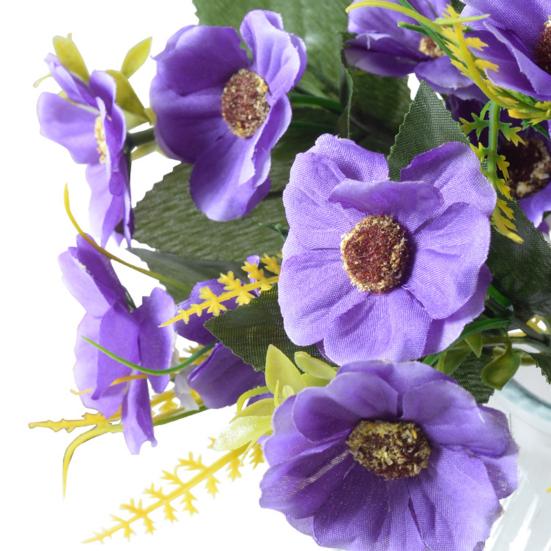 5 Bundles Artificial Flowers Realistic Fade Resistant Faux Silk Flower Bouquet for Vase Home Kitchen Table Decor Wedding Party Centerpiece
