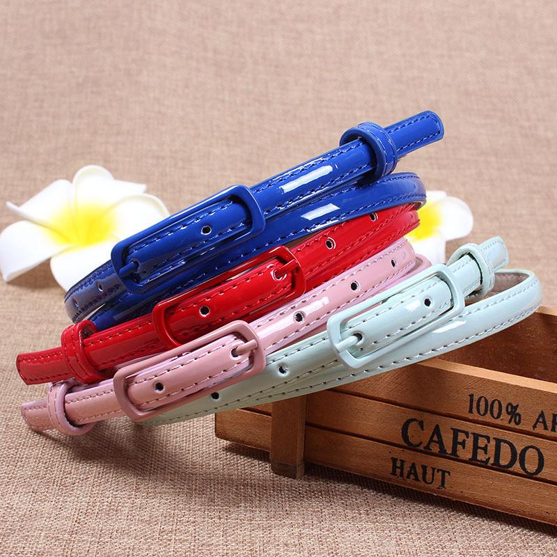 Stylish Women's Candy Color Thin Belt With Elegant Pin Buckle For Fashionable Outfits