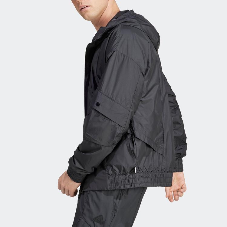 Adidas City Escape Windbreaker, Slim Fit Casual Kapuzenjacke Herren Oberbekleidung Schwarz IC6733