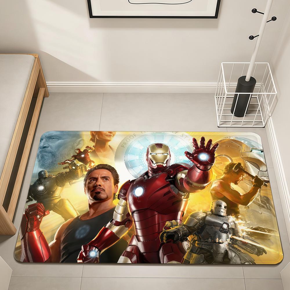 

movie cool art I-Iron m-Man ML Home Bedside Rug Kitchen Bath Floor Mat Hallway Balcony Carpet Entrance Doormat hogar Decor 40cm x 60cm
