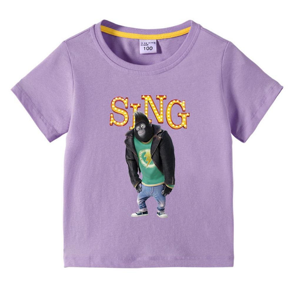 Kinderkleidung Kurzarm-T-Shirts Sing Film Grafik Kinder Sommer Lässig Niedlich T-Shirt