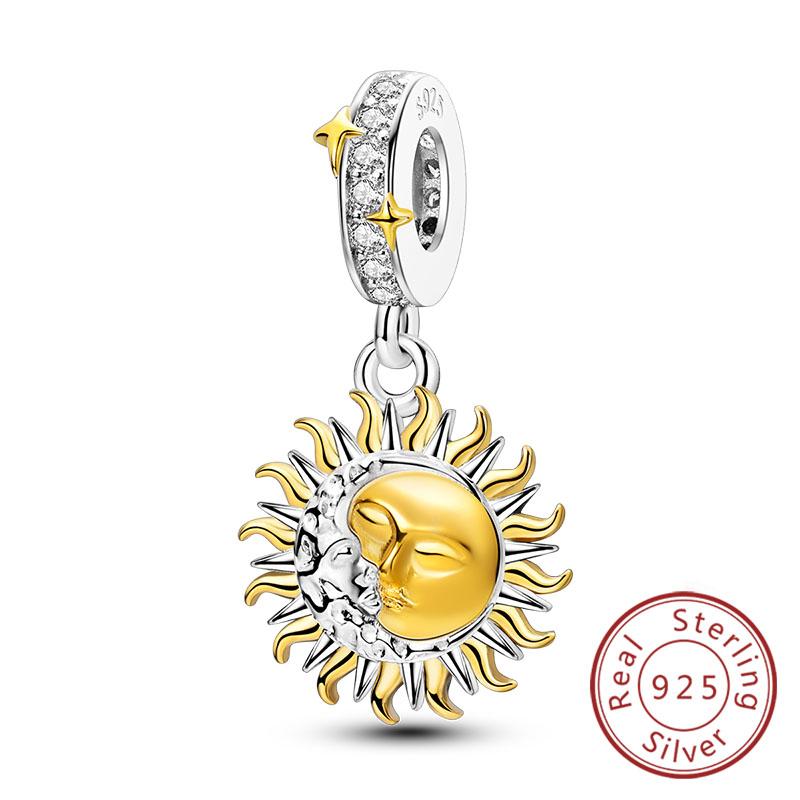 New Original Copper Charms Beads Pendant Owl Bow Round Simple Zircon Beads For Women Fine Jewelry Making