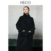 HECO Women's Thickened Sheared Wool Mid-Length Coat
