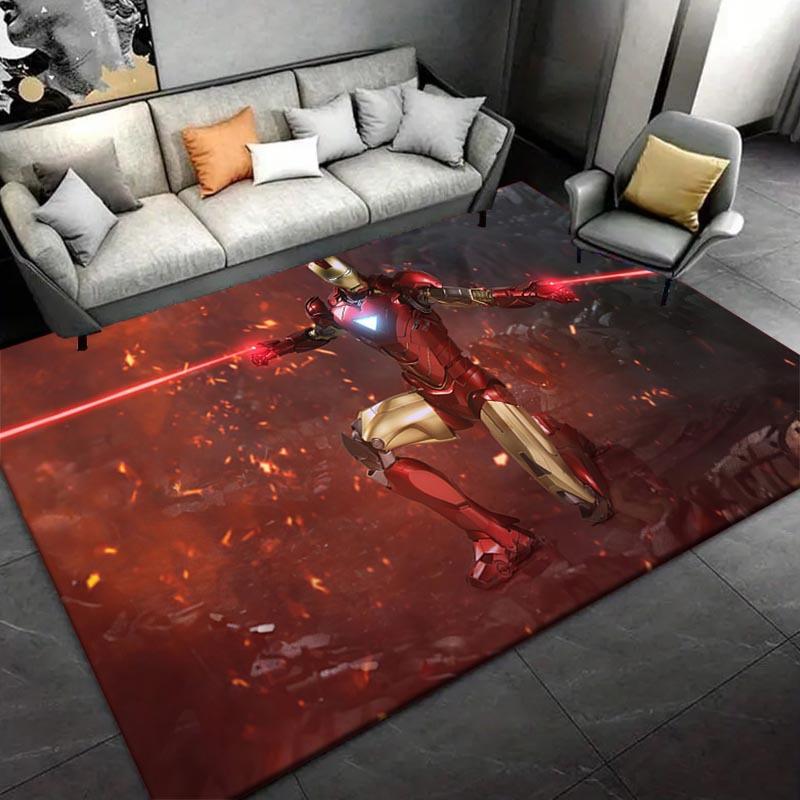 

1pc Iron Man Pattern Area Rug Soft Flannel Floor Mat for Living Room, Bedroom, Kitchen, Sofa Coffee Table Floor Mat, Machine Washable 60cm by 90cm