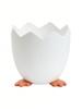 1pcs Lovely Eggshell Storage Box Beauty Brush Storage Box Desktop Large Capacity Stationery Storage Box Cartoon Desk Pen Holder