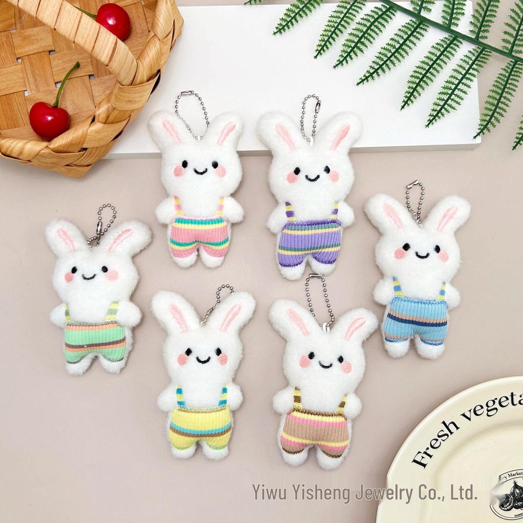 Plyšový králík lacláče Pískací panenka přívěsek - Kreslený batoh a klíčenka přívěsek