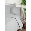 Parure de lit - 1 housse de couette 220 x 240 cm + 2 taies d'oreiller 60 x 60 cm - 100% coton renforcé - Gris
