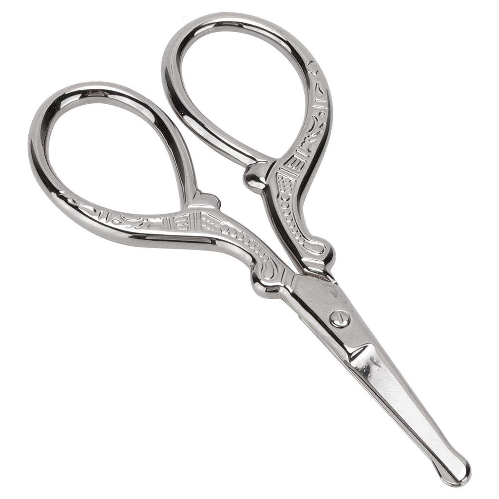 Vintage Embroidery Scissors Stainless Steel Tea Ceremony Bag   Stitch   Tool(Round Head Gold MJFY01 )