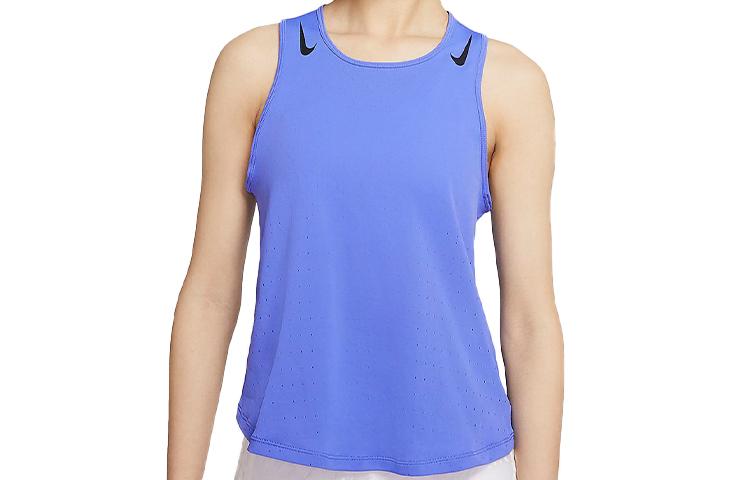Nike Tank Tops Women s Blue Crew Neck Thin Racerback CJ2370-500 L