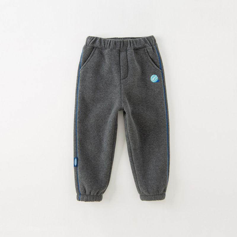 Dave & Bella Boys  Fleece-Lined Trousers Kids Polar Fleece Fleece-Lined Pants Older Boys Sports Pants Children s Clothing Winter Trousers Dark Heather Gray [Ready Stock] 160
