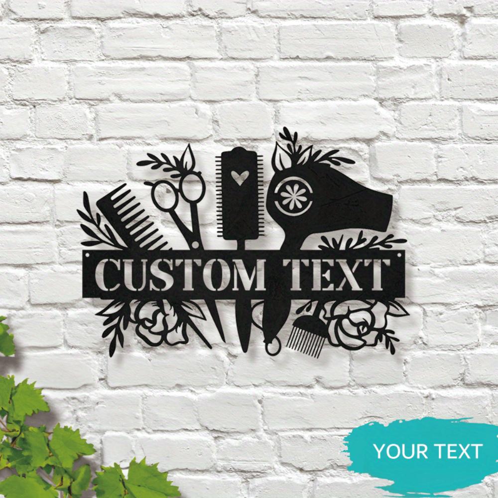 Metal Sign Wall Decor Hair Salon Barber Shop Gift Custom