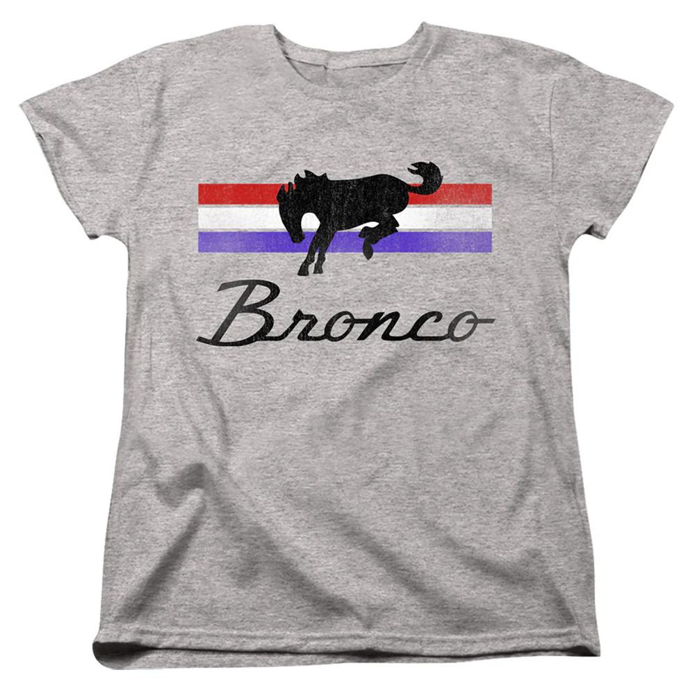 

Ford Bronco Bronco Stripes Womens T Shirt Athletic Heather L