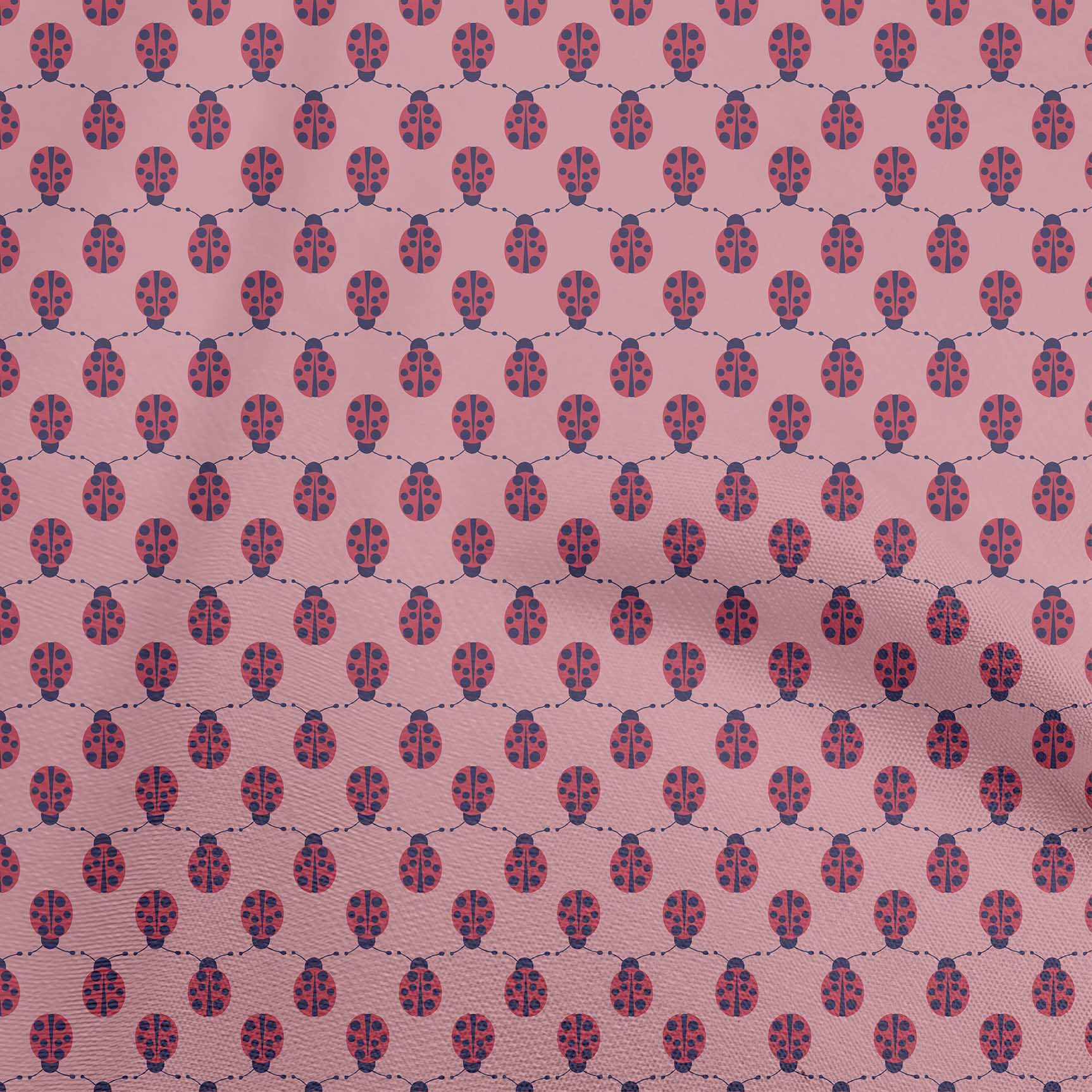 

oneOone Cotton Flex Olive Green Fabric Bird Ladybird Sewing Fabric By The Yard Printed Diy Clothing Sewing Supplies 40 Inch 42 Inch Wide - Viscose Chiffon рожевий