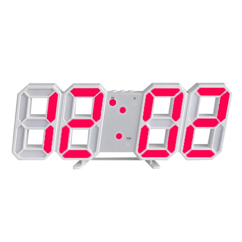3D Smart Stereo LED Alarm Clock with Voice Control - Korean Style Wall & Table Clock
