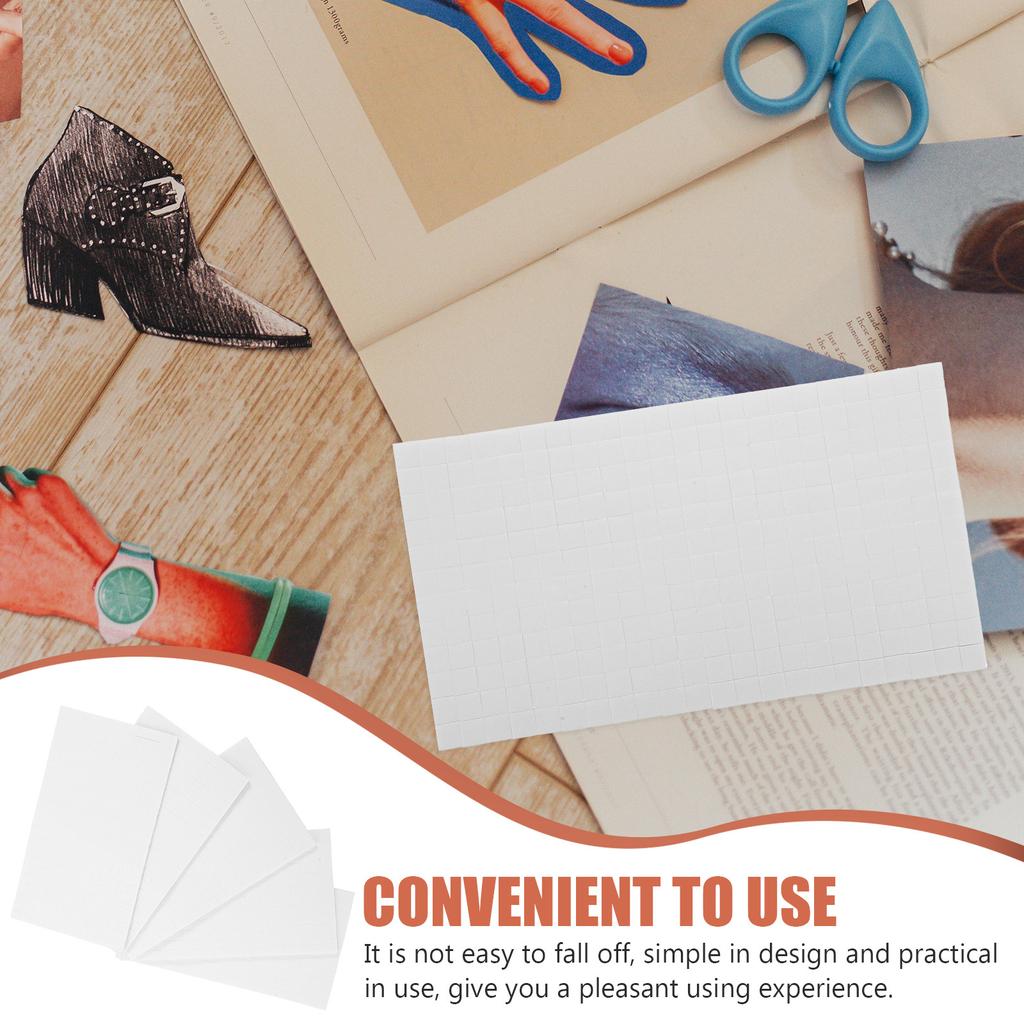 5 Sheets Foam Squares Dual Sided Adhesive Mounts Perfect for Scrapbooking Card Making DIY Crafts Handmade Art Foam Adhesive